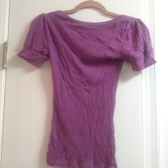 Express purple sexy basic tee - Picture 2 of 3